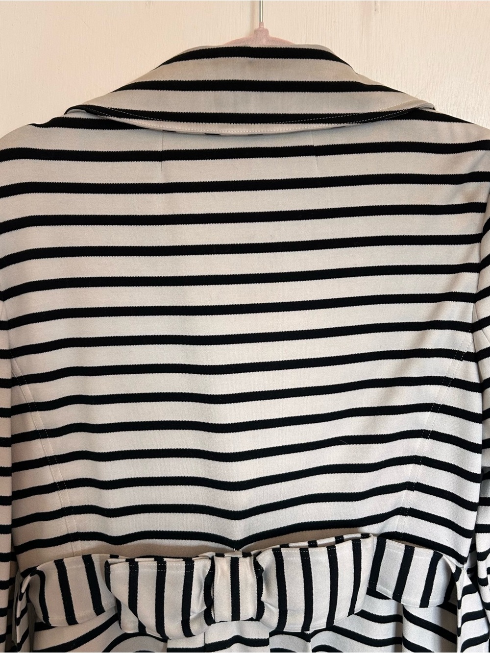kate spade Navy and White Striped Pea Coat Gold-Button Jacket - Picture 7 of 9